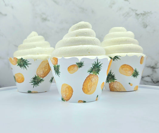 Watercolor Pineapple Cupcake Wrappers