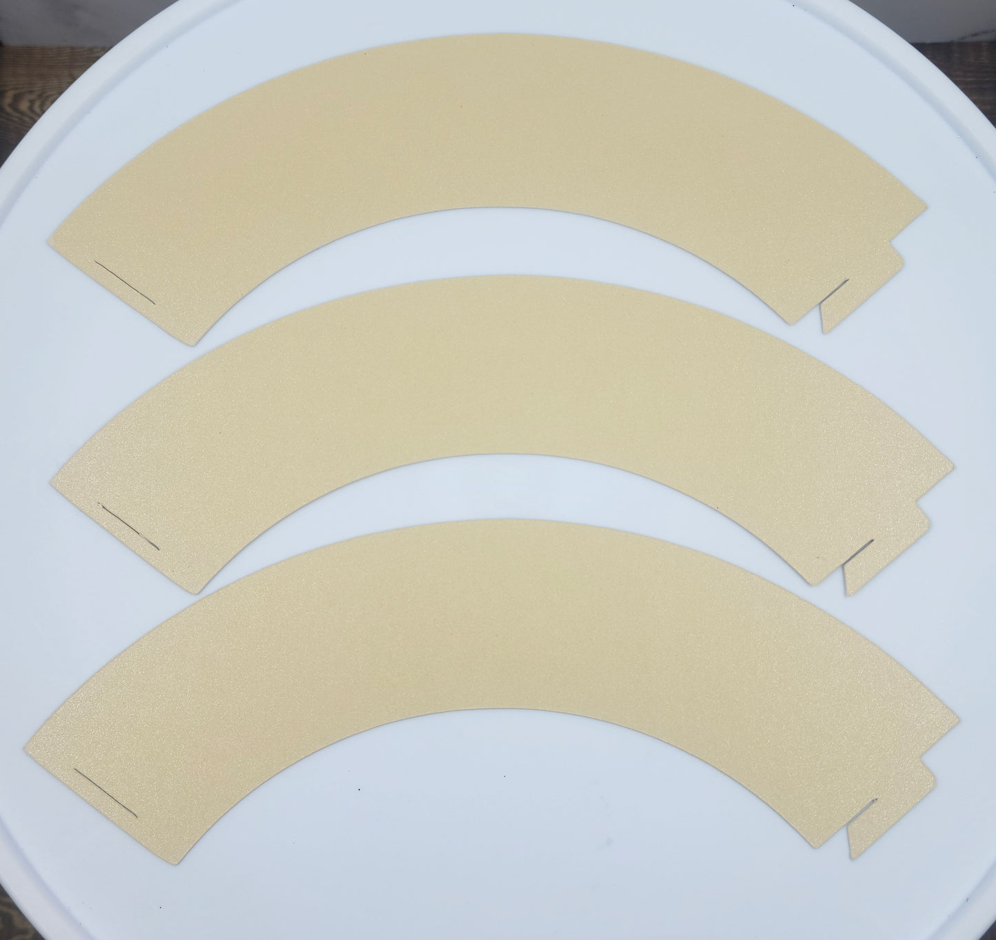 Champagne Shimmer Glitter Cupcake Wrappers