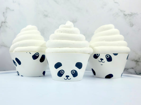 Cute Panda Face Cupcake Wrappers