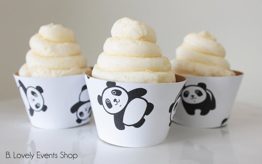 Dancing Pandas Cupcake Wrappers
