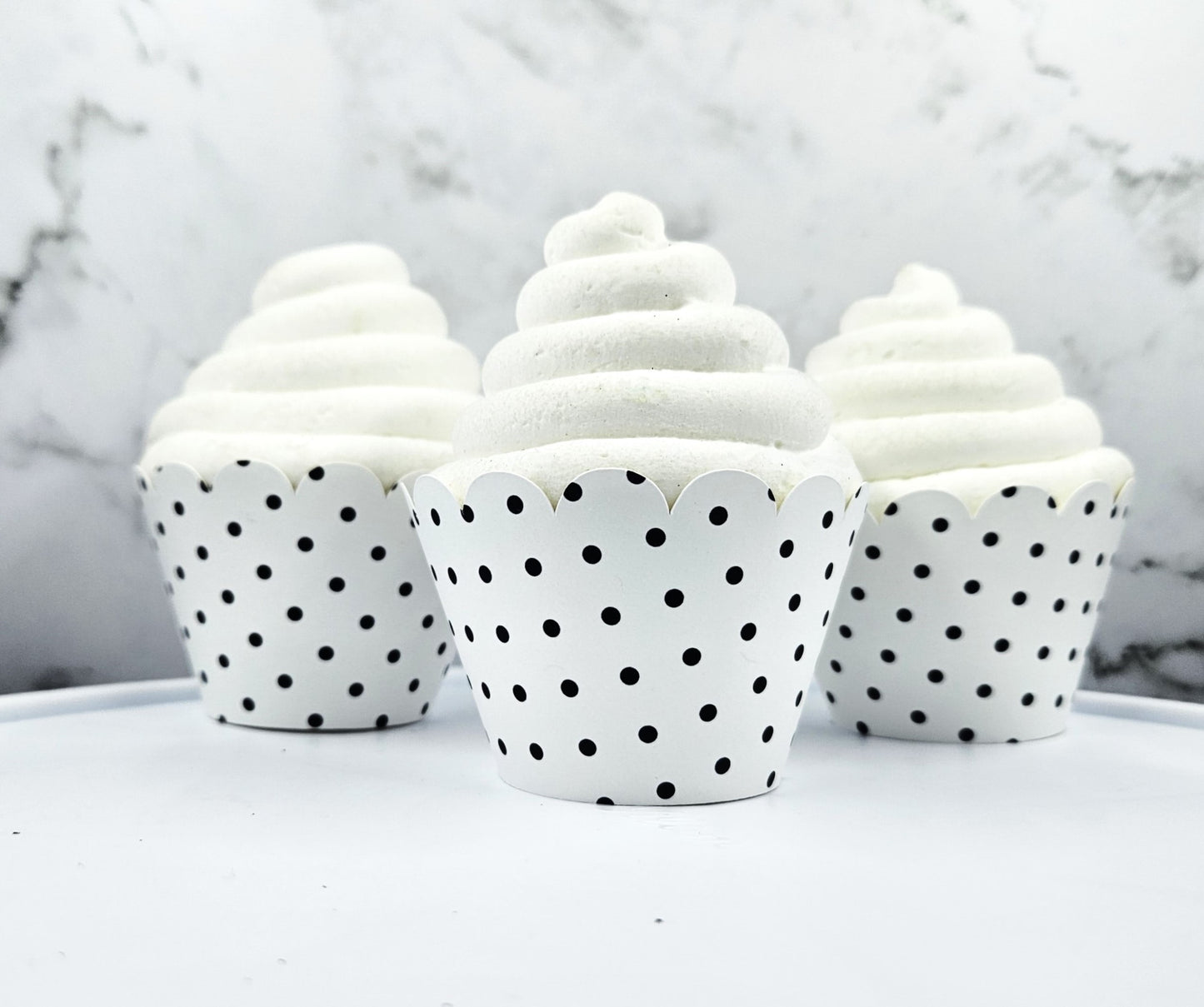 Cute Black Polka Dot Cupcake Wrappers