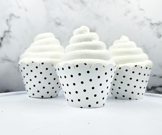 Cute Black Polka Dot Cupcake Wrappers