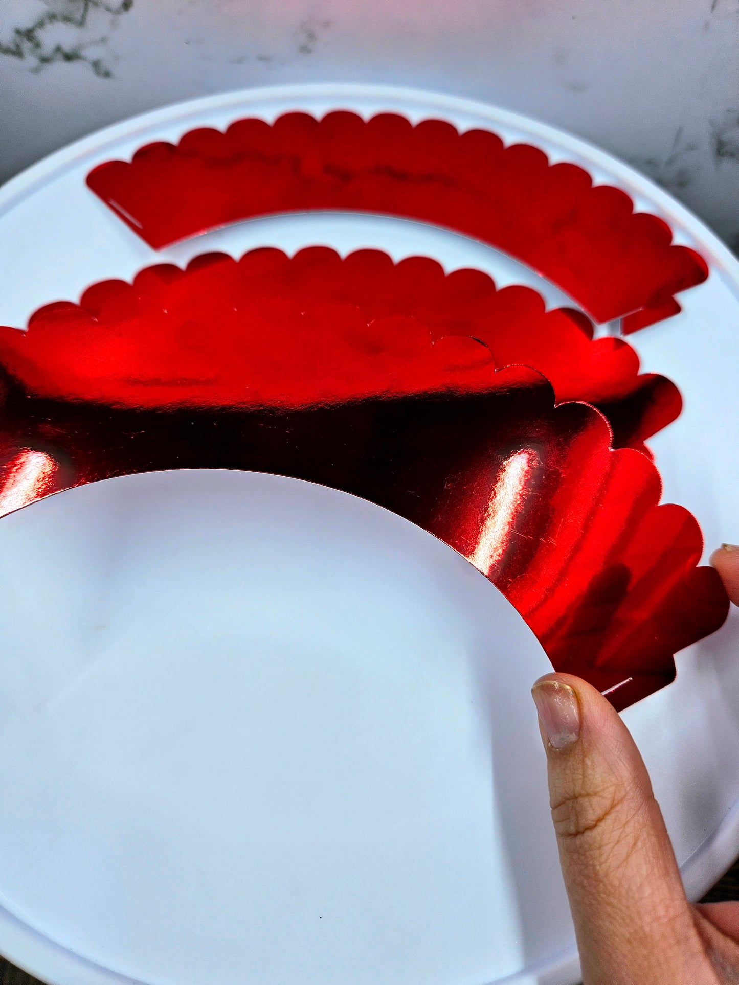 Shiny Red Cupcake Wrappers