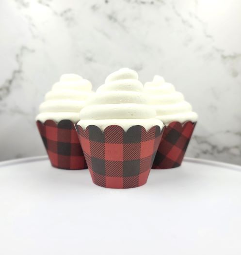 Small Check Buffalo Plaid Cupcake Wrappers