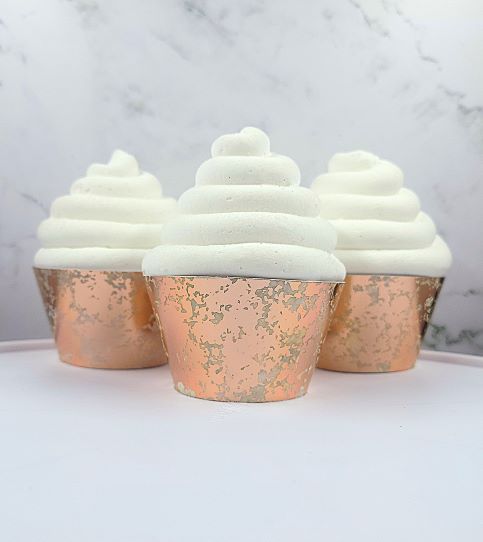 Rose Gold Mercury Glass Wedding Cupcake Wrappers