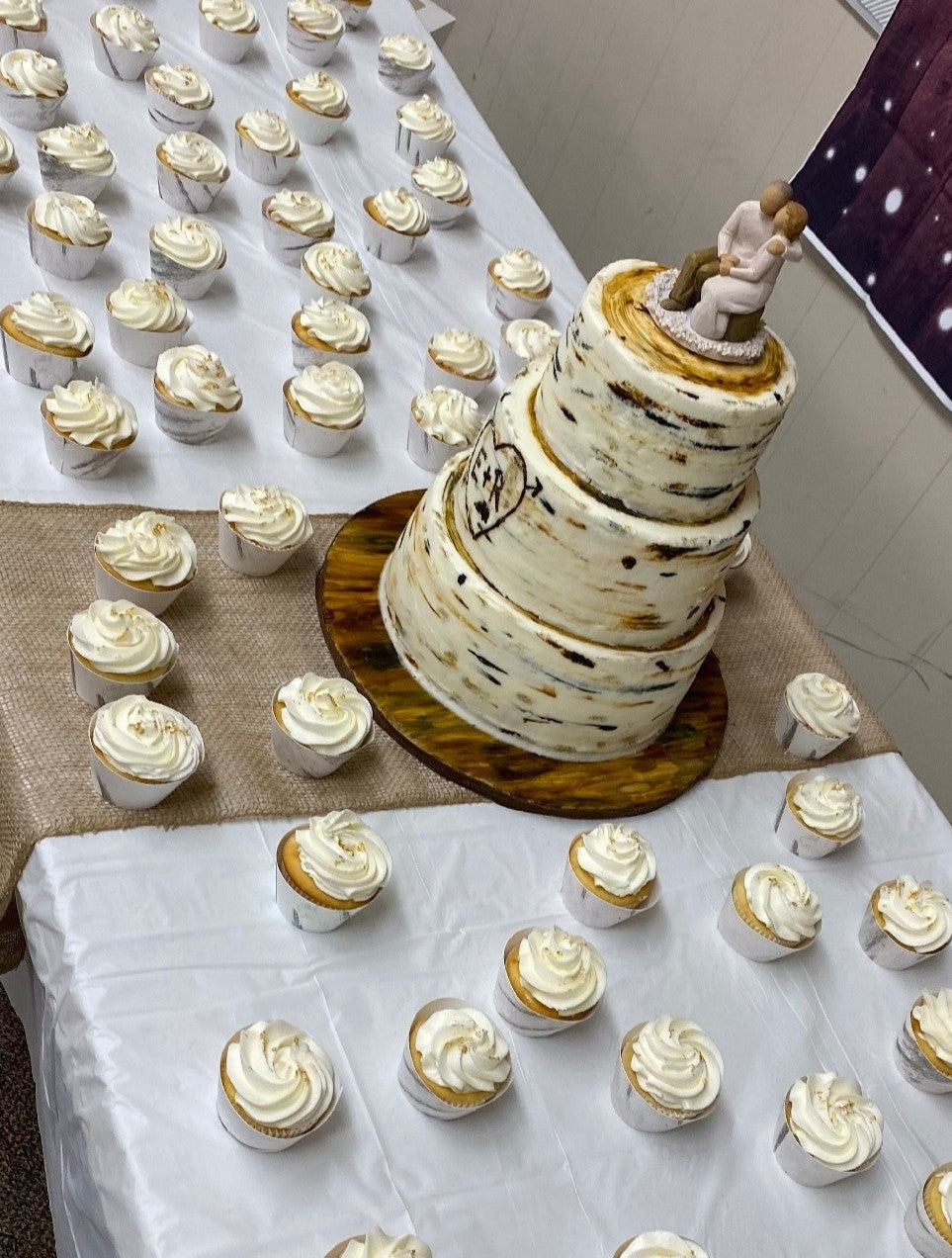 White Birch Wood Cupcake Wrappers