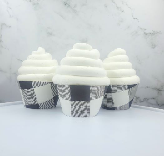 Black Buffalo Plaid Cupcake Wrappers