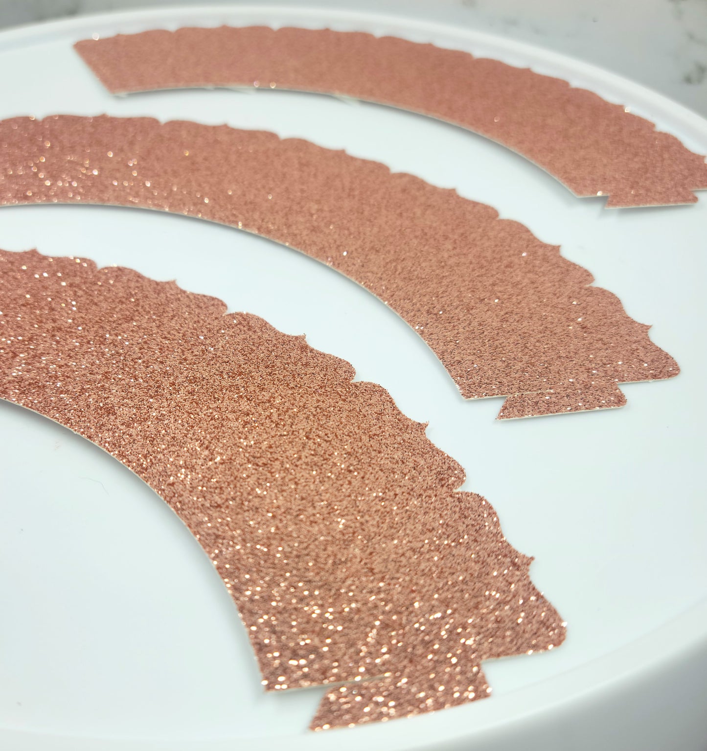 Rose Gold Glitter Cupcake Wrappers