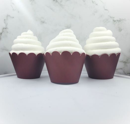 Burgundy Cupcake Wrappers