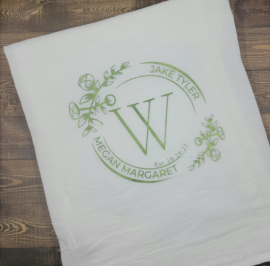 Monogrammed Tea Towel