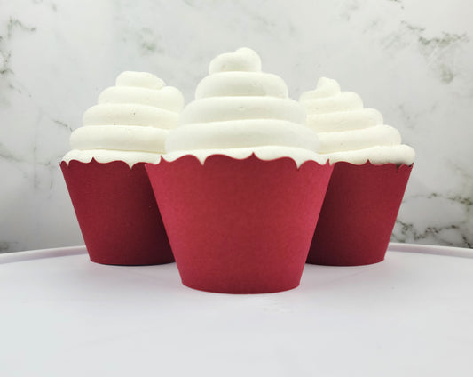 Maroon Cupcake Wrappers