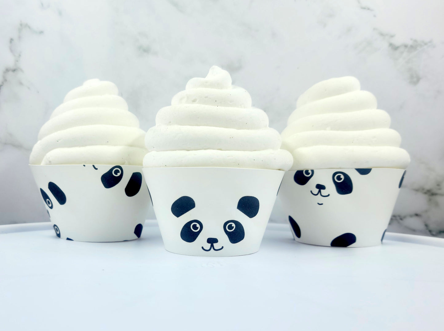 Cute Panda Face Cupcake Wrappers