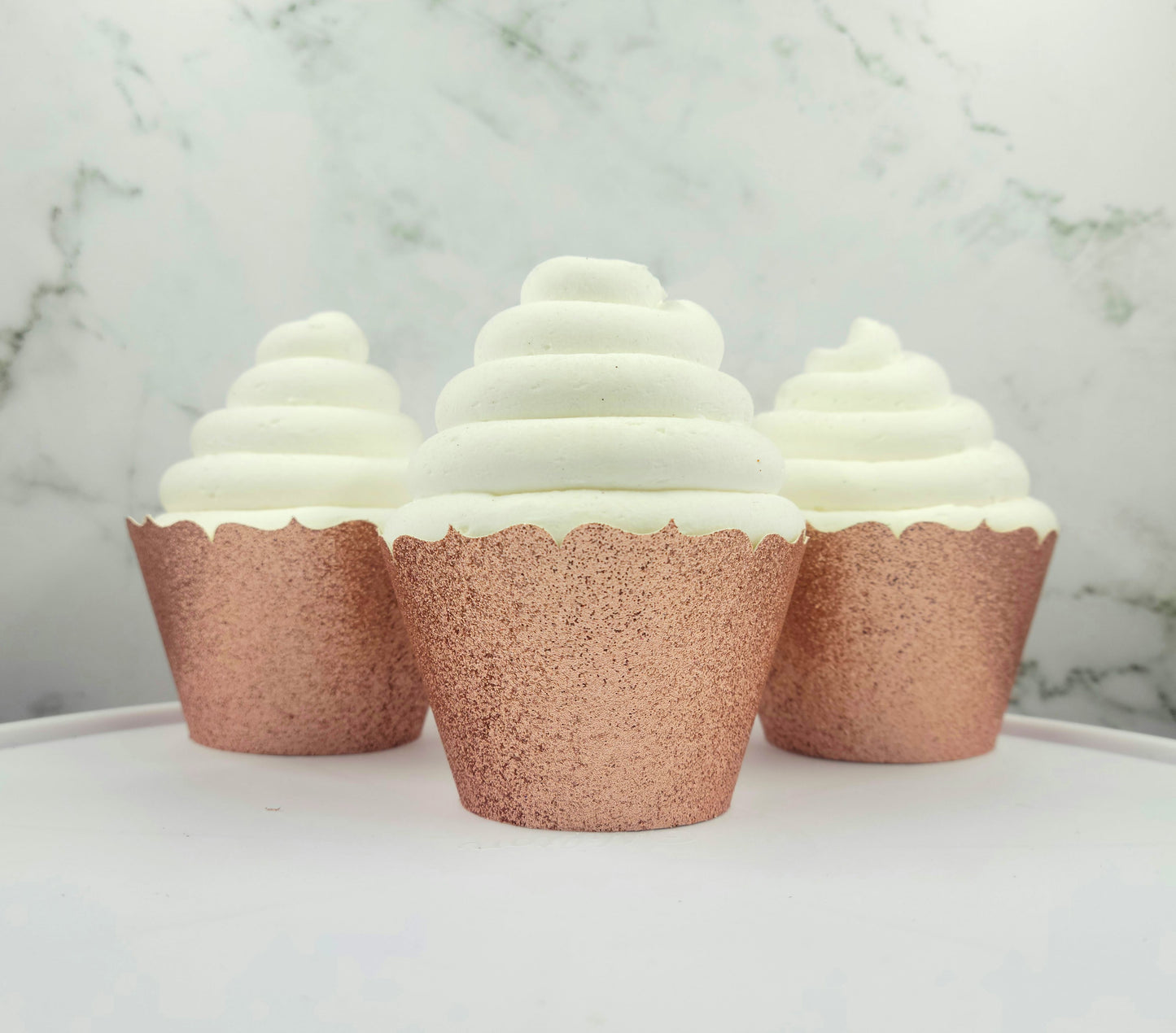 Rose Gold Glitter Cupcake Wrappers