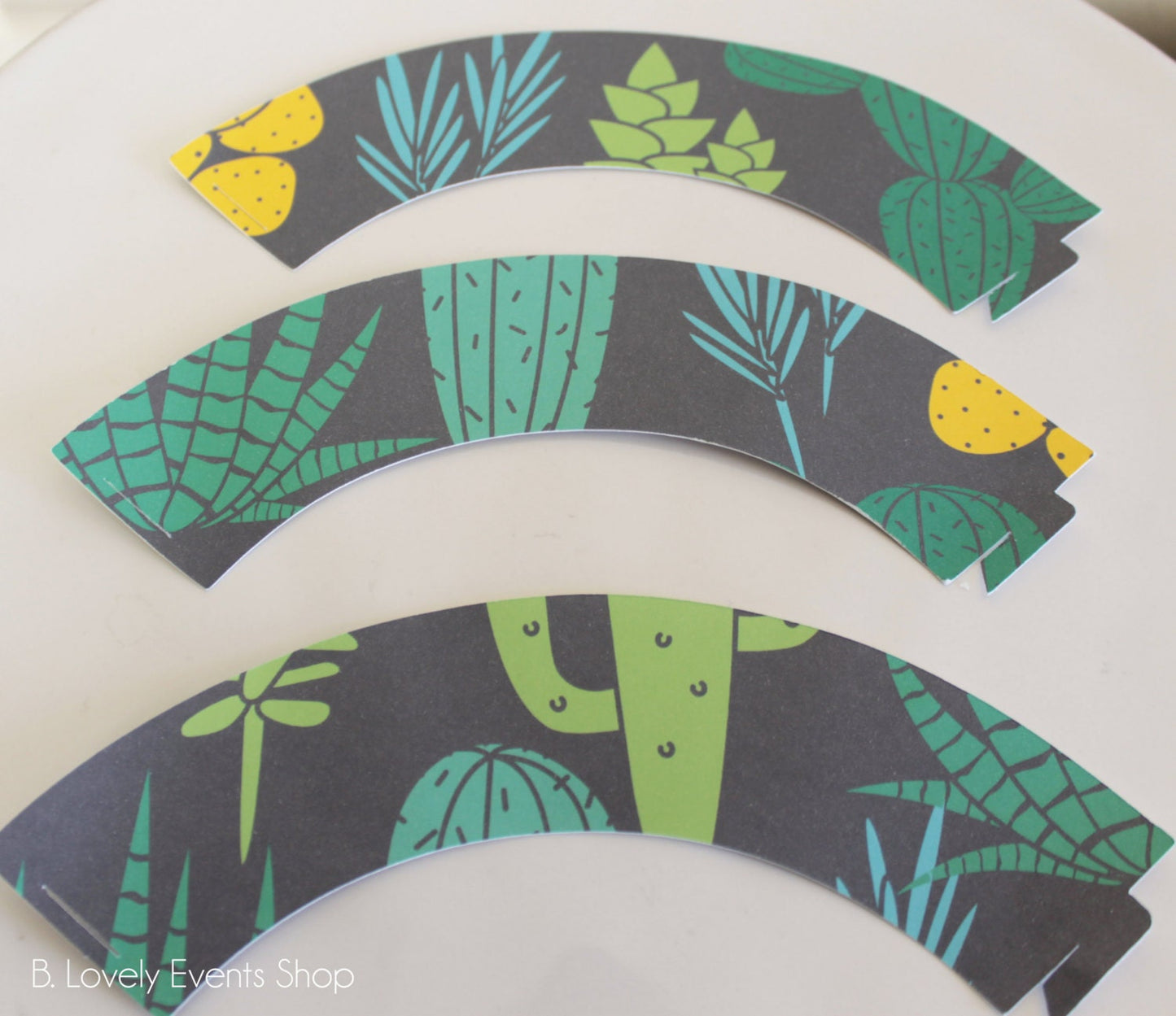 Desert Green Cactus Cupcake Wrappers