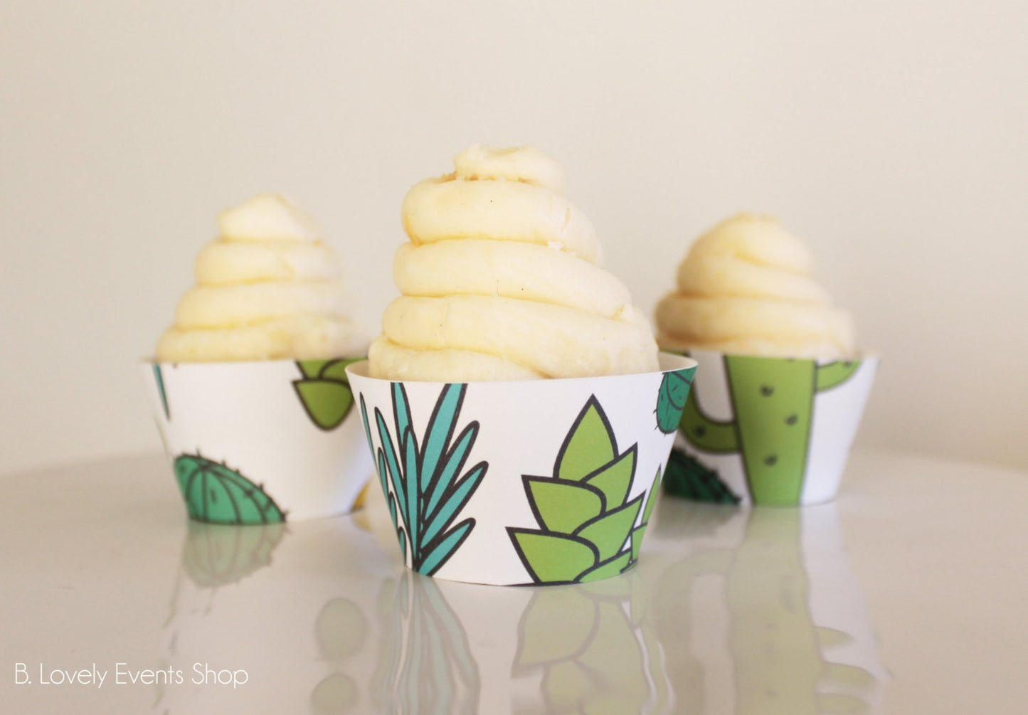 Fun Desert Cactus Cupcake Wrappers