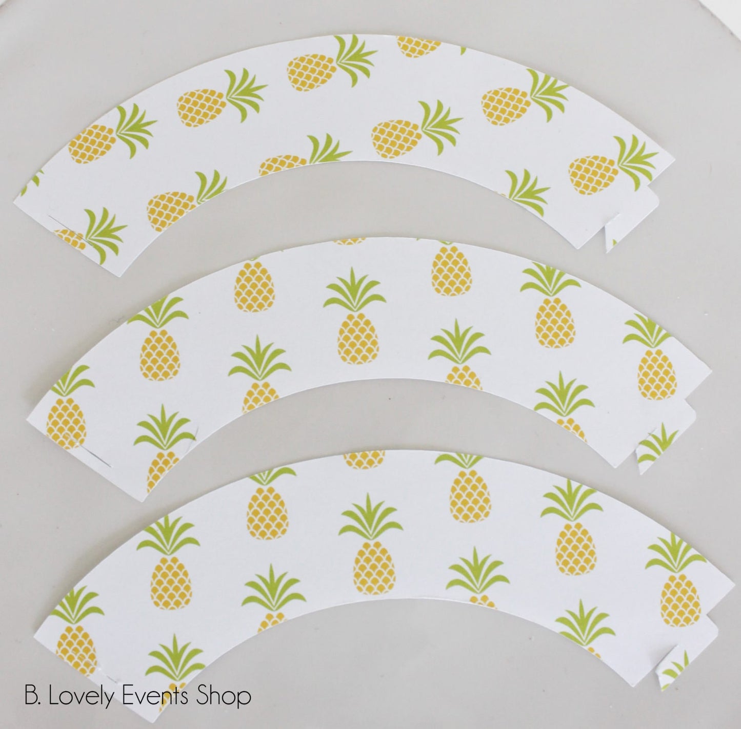 Tropical Yellow Pineapple Cupcake Wrappers