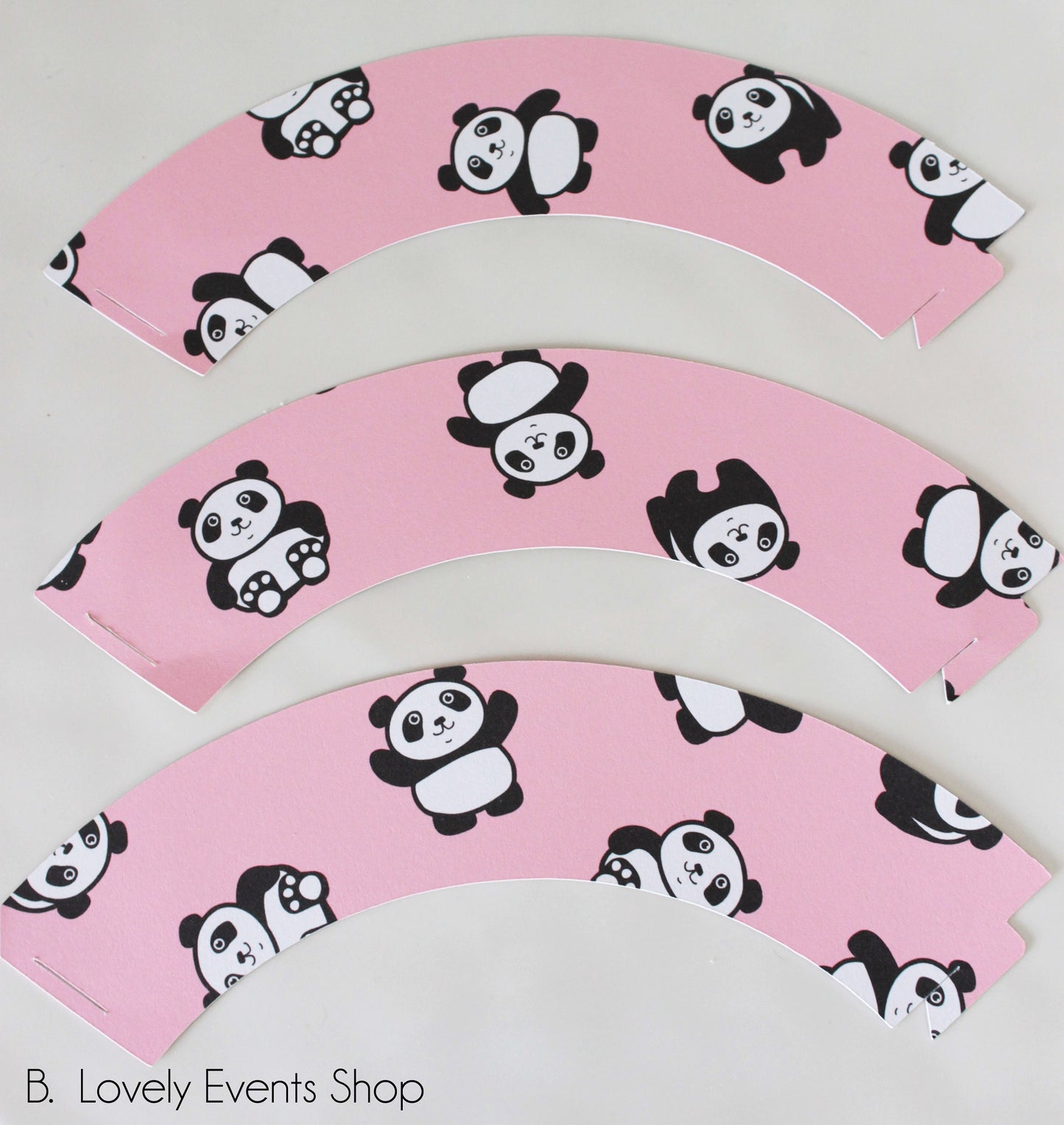 Pink Panda Cupcake Wrappers