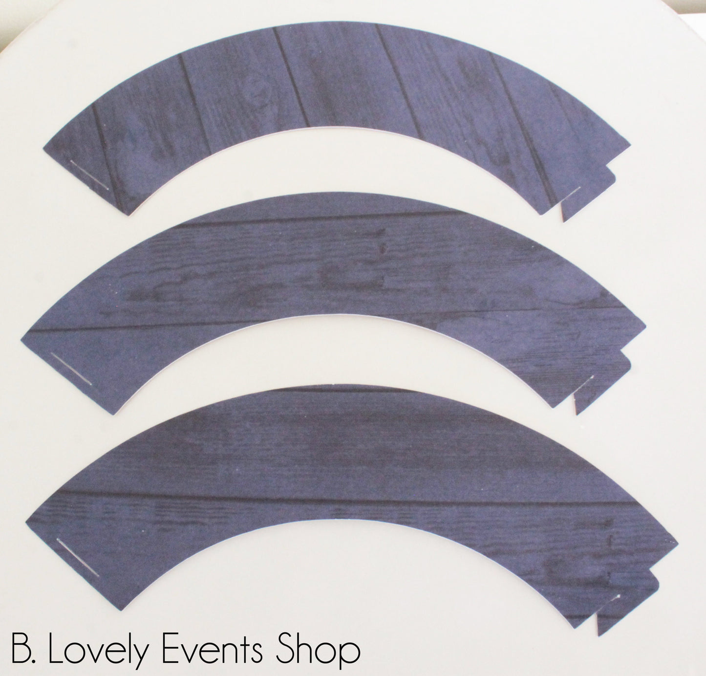 Blue Wood Grain Cupcake Wrappers