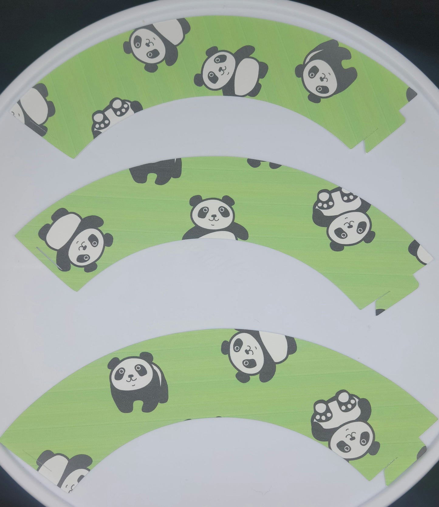 Green Panda Cupcake Wrappers