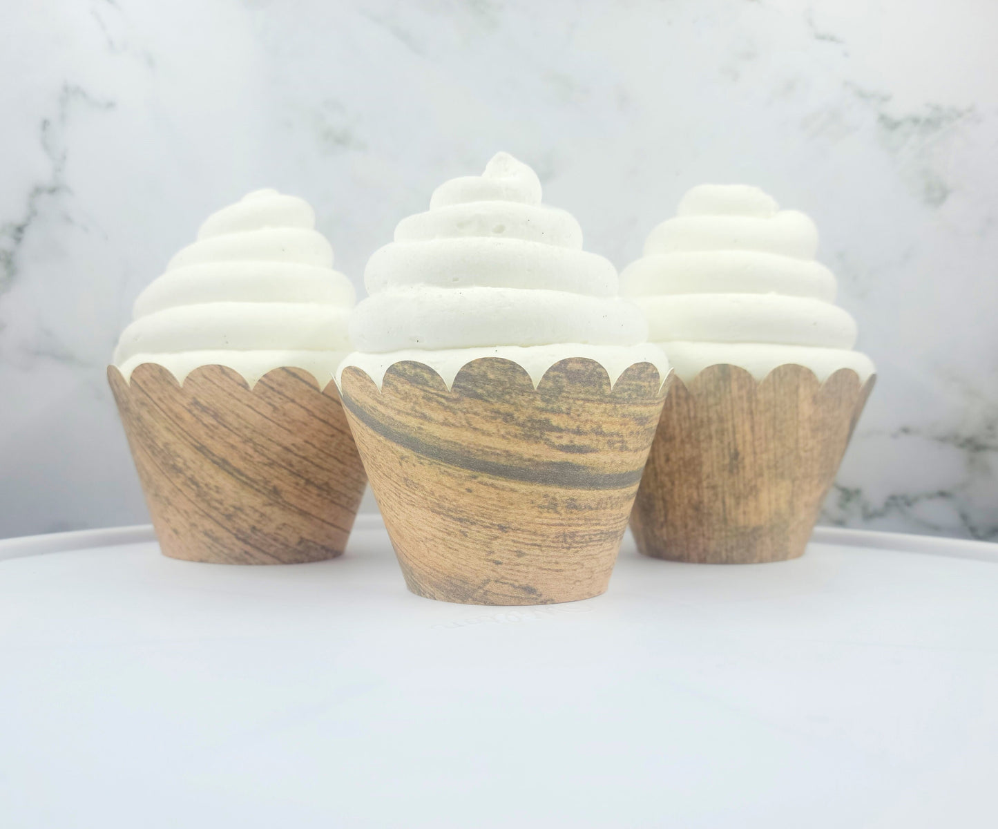 Wood Grain Cupcake Wrappers