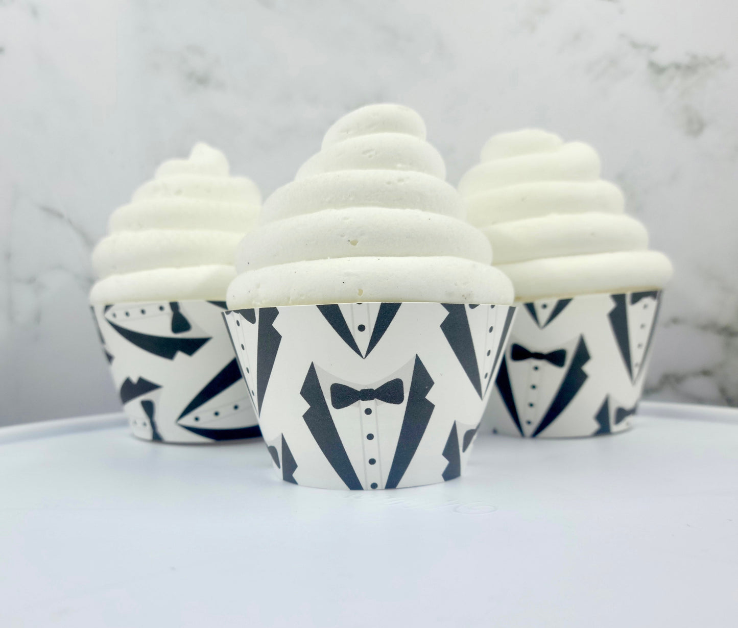 Tuxedo Cupcake Wrappers, Groom Wedding Tux