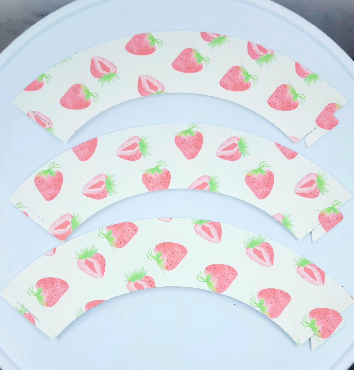 Strawberry Cupcake Wrappers, First Birthday