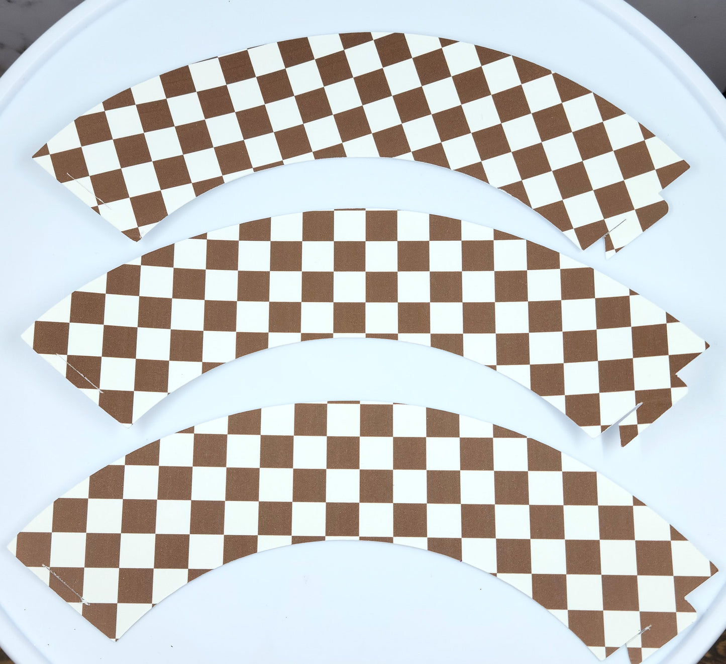 Brown Checkerboard Cupcake Wrappers