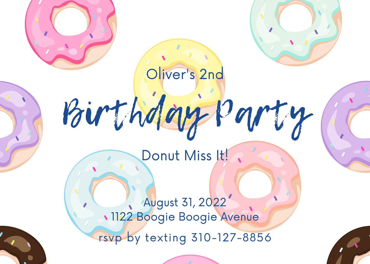 Donut Party Invitation