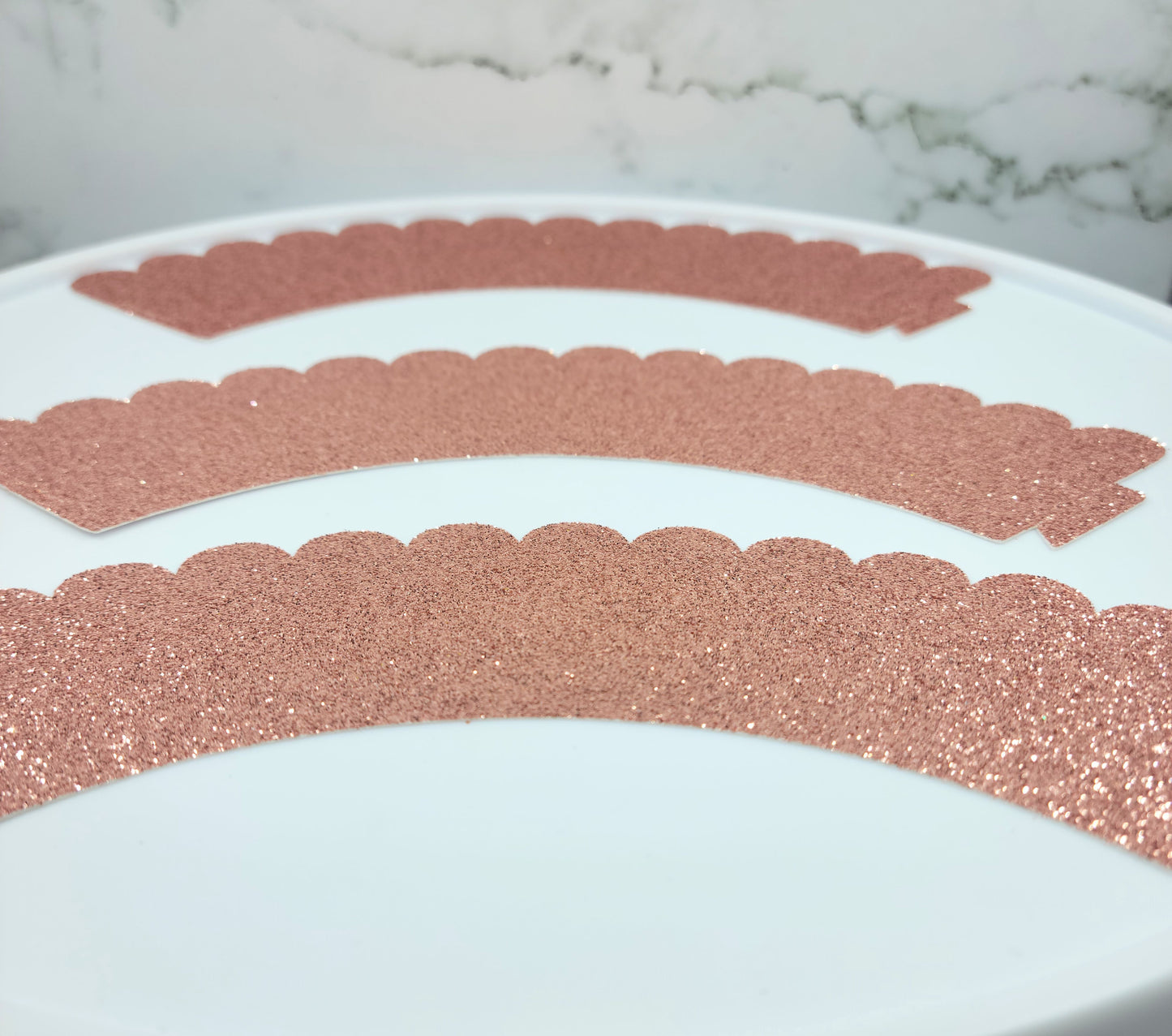 Rose Gold Glitter Cupcake Wrappers