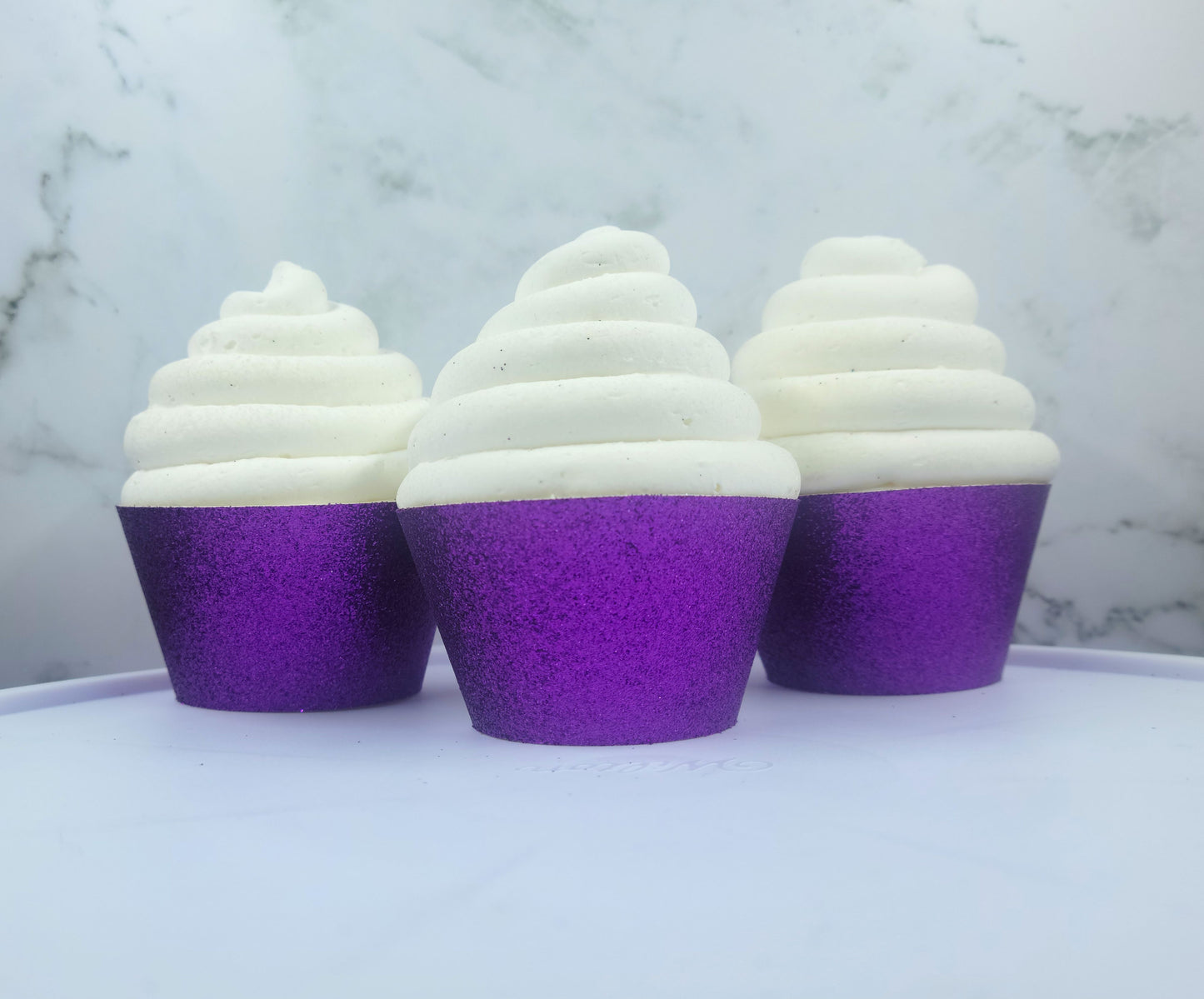 Purple Glitter Cupcake Wrappers